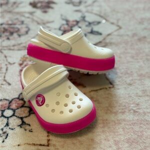 CROCS Baby Girl Pink Light Up Littles Clog